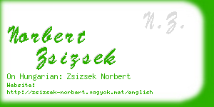 norbert zsizsek business card